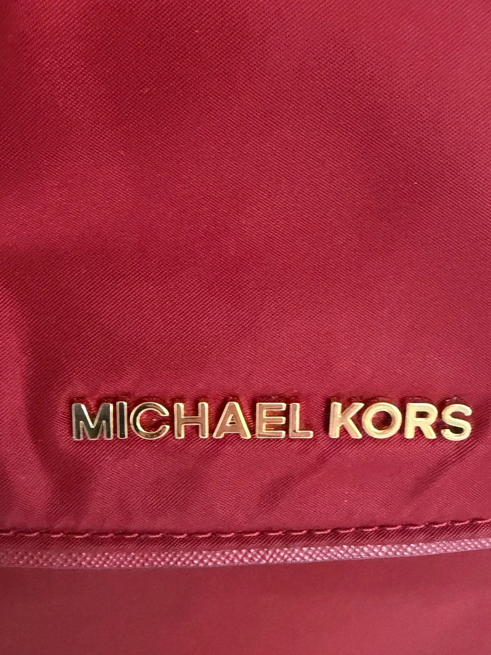 Michael Kors Bedford Nylon Messenger Crossbody Bag Red